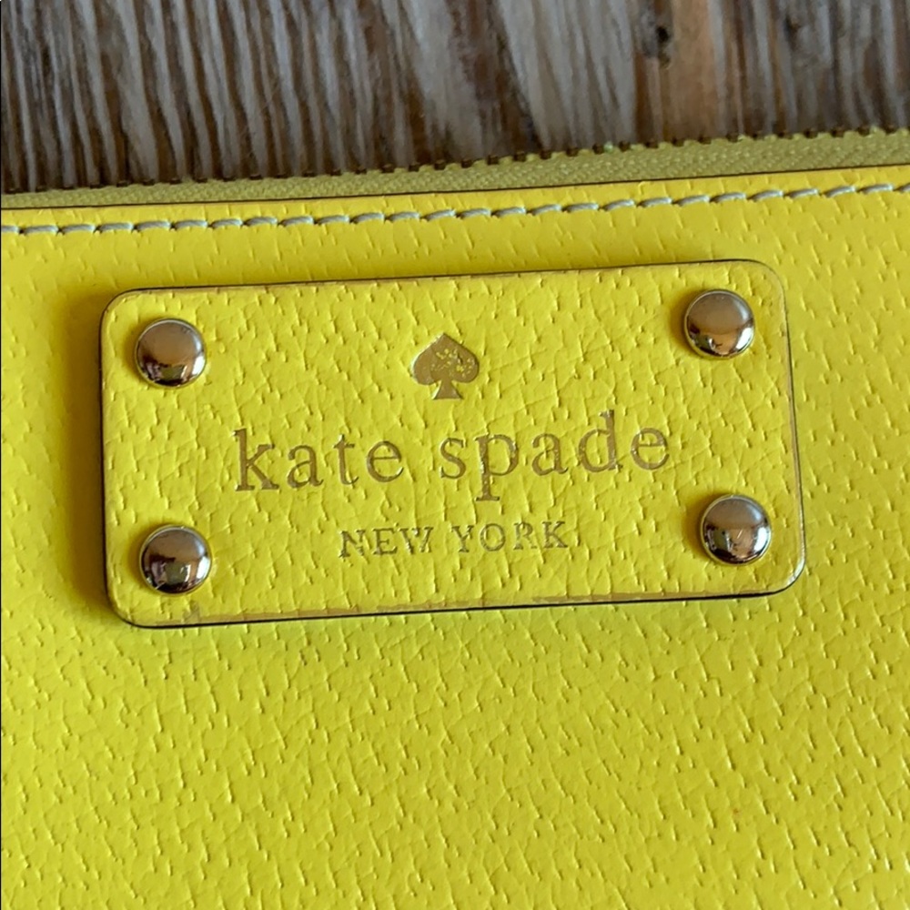 kate spade Yellow Zip Around Wallet - Picture 2 of 5